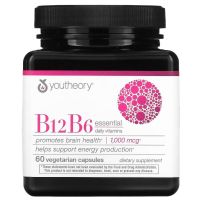 YOUTHEORY B12 B6 Essential Daily Vitamins 1,000 mcg 60 caps