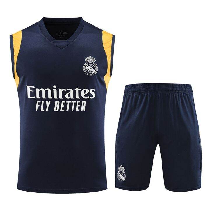 2324-clothing-shirt-real-madrid-training-suit-warm-up-male-vest-sleeveless-soccer-uniform-pre-match-suits-summer-clothes