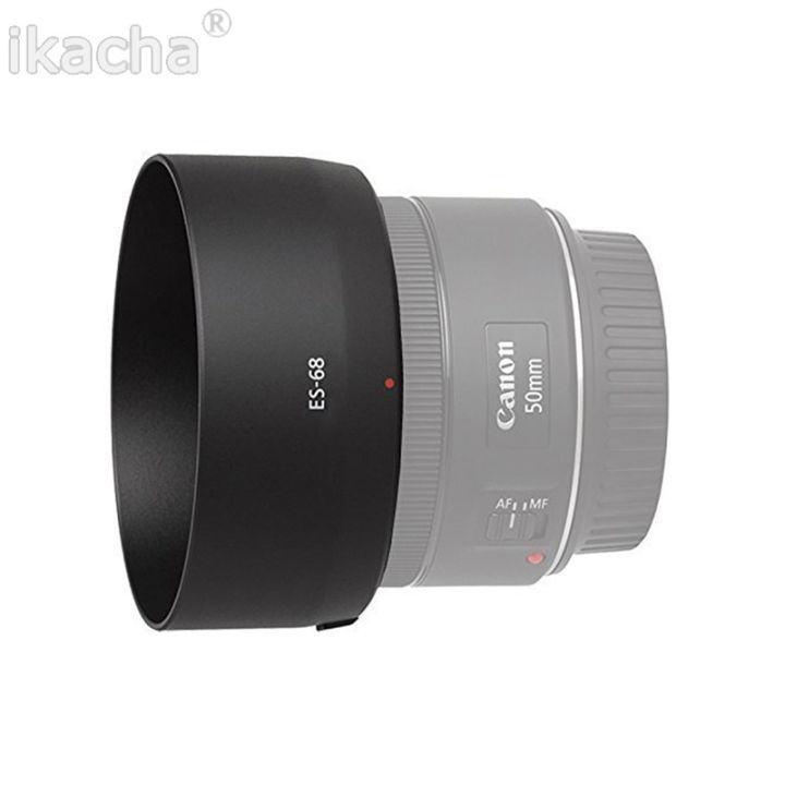 ใหม่-es68-es-68-กล้องเลนส์สำหรับ-canon-eos-ef-50mm-f-1-8-สำหรับ-stm-49-มม-เลนส์กล้องอุปกรณ์เสริม-yrrey