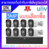 UNIVIEW ชุดกล้องวงจรปิด XVR301-08G3 + UAC-B115-F28 / UAC-B115-F40 จำนวน 8 ตัว - แบบเลือกซื้อ BY DKCOMPUTER