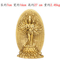 Trusted Store ทองแดงบริสุทธิ์นั่งพันมือ Guanyin Backlit พระคัมภีร์พันมือ Guanyin เครื่องประดับ Bronze พระพุทธรูปทิเบต