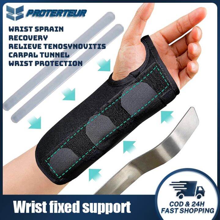 Carpal Tunnel Wrist Support Pads Brace Sprain Forearm Splint Strap