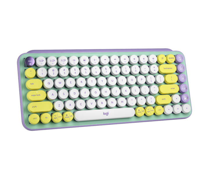 logitech-pop-keys-mechanical-wireless-keyboard-daydream-mint-คีย์บอร์ดไร้สาย-แป้นภาษาไทย-ภาษาอังกฤษ-ของแท้-ประกันศูนย์-1ปี