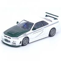 INNO64 Nissan Skyline GT-R (R34) V-Spec II N1 White With Carbon Hood