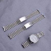 19mm Sliver Hollow Curved End Solid Screw Links Watch Band Jubilee Strap For Seiko 5 SNXS73K1 SNXS75 SNXS77 SNXS79 7009