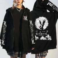 {Match maker}}ญี่ปุ่นอะนิเมะเดธโน้ต Hoodies ผู้ชายผู้หญิงการ์ตูน Misa Amane L Ryuk-กราฟิก Streetwear ฮาราจูกุ U Nisex ซิปเสื้อ