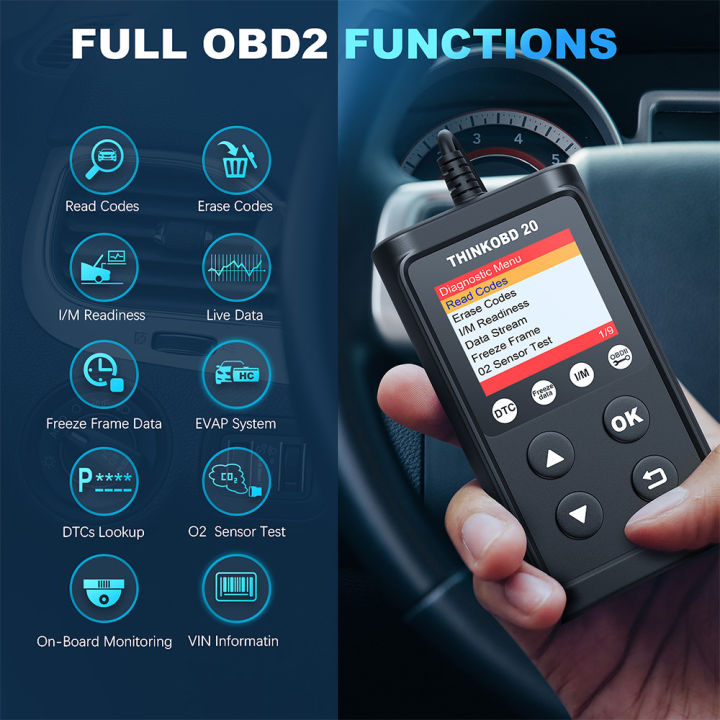 2022thinkcar-thinkobd-20-obd2สแกนเนอร์มืออาชีพอ่านลบรหัสวินิจฉัยสแกนเนอร์รถ-vin-ข้อมูล-obd-2สแกนเนอร์ยานยนต์