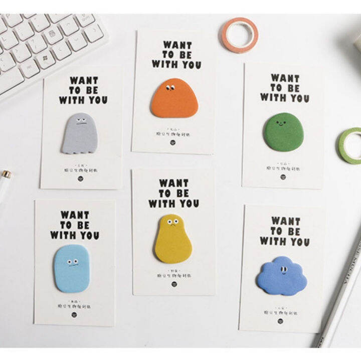 กระดาษโพสอิท-ลายน่ารัก-มีกาวในติด-ติดได้เลย-post-it-น่าใช้งาน-1-ชุด-30-แผ่น