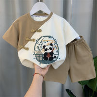 Boys Han Chinese clothing suits 2023 new baby Summer clothing Chinese Tang costume small childrens ancient costume chinese style short sleeve clothes