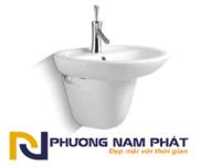 Bộ Chậu Rửa Mặt Lavabo Treo Tường Hàng Kassani 311 Nhập Thái Lan Men NANO