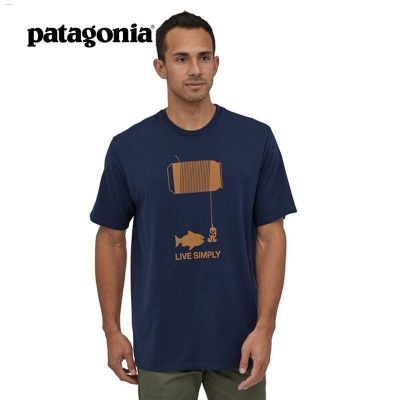 Patagonia/Patagonia เสื้อยืดลำลองผู้ชายแขนสั้นพอดีตัว38532