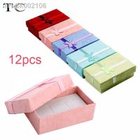 12pcs/lot Assorted Colors Ring Necklace Set Box Trinket Box Necklace Case Earrings Holder 5x8 Packaging Gift Box
