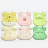 【DT】hot！ Baby Silicone Bibs Apron Toddler Saliva Feeding Bib Cartoon Printed Colorful Soft Adjustable Burp Cloths