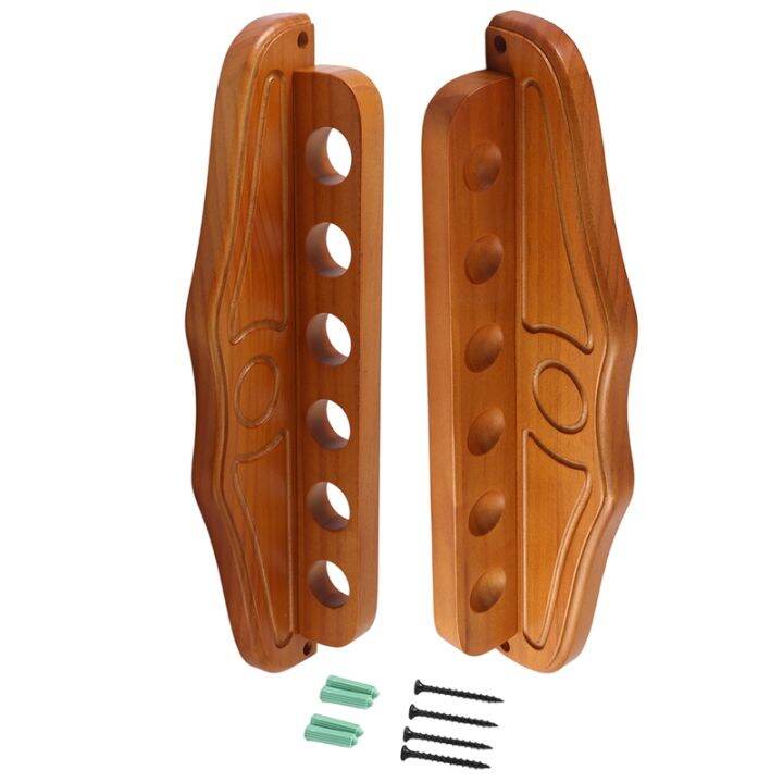 6 Holes Pool Cue Rack Wall Mounted Rack Billiard/Pool Cue Wall Rack Cue