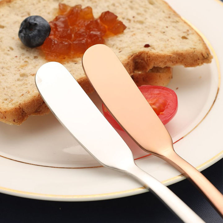 jiang-มีดตัดเนยชีสมีรูสแตนเลสมีดของหวานชีสครีมเช็ดครีมขนมปังแยมเครื่องมือครัว