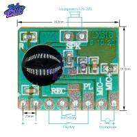 Isd1806 6S ชิปบันทึกเสียงได้3-4.5V โมดูลเครื่องบันทึกการพูดเสียงดนตรี Ic 8ohm ลำโพงอิเล็กทรอนิกส์