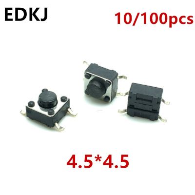 10/100Pcs 4.5x4.5x3.8/4.3/4.5/5/5.5/6/7/8/9/10(H)mm DIP Square Head Micro Push Button Tactile Tact Electronic Momentary Switch