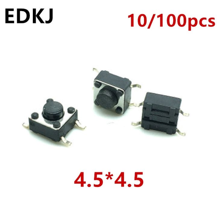 10-100pcs-4-5x4-5x3-8-4-3-4-5-5-5-5-6-7-8-9-10-h-mm-dip-square-head-micro-push-button-tactile-tact-electronic-momentary-switch