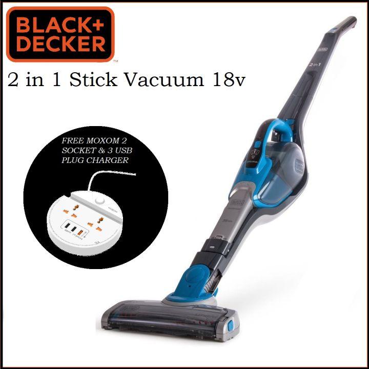 BLACK & DECKER CS1830B Stick Vacuum 18V Smart Tech Cordless Lithium-Ion 2  in 1