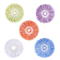 5 Pcs Rotating Mop Head Pads Replacement Microfiber Spin Mop Head Refills Round Cloth Rag Cleaning Tool Q1FD