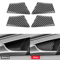 For Audi A6 S6 C7 A7 S7 4G8 2012-2018 Interior Accessories Car Door Bowl Decor Stickers Decal Cover Trim Carbon Fiber Modified