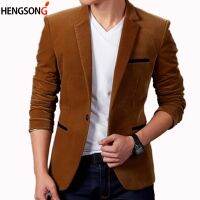 ZZOOI New Mens Suit Blazers Solid Color Fashion All-match Male Suit Slim Fit Spring Autumn Formal Weeding Meeting