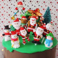 HTRXB Resin Kids Multicolor Xmas Party Supplies Christmas Theme Holiday Birthday Christmas Decoration Cupcake Decor Cake Decoration Christmas Cake Top