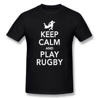 Keep Calm Play Rugby T Shirts Funny Unisex Graphic Fashion New Cotton Short Sleeve O-Neck Harajuku Sports Team T-Shirt