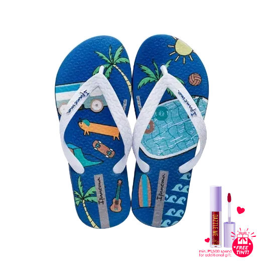 Ipanema Temas Infantil Blue White Kid's Slippers | Lazada PH