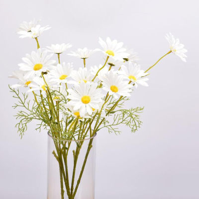 baoda ดอกเดซี่ประดิษฐ์5หัวดอกคาโมไมล์ปลอมสำหรับตกแต่งบ้านงานแต่งงาน