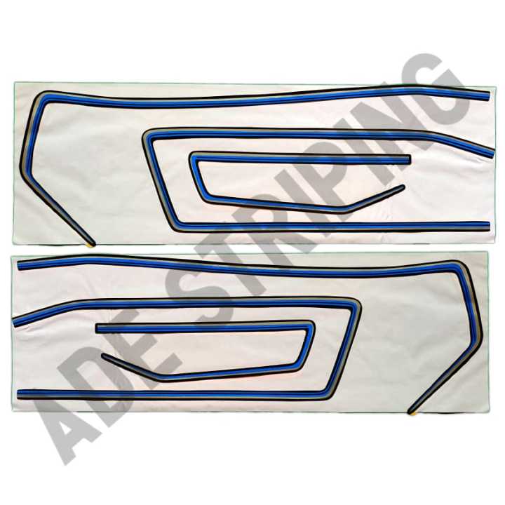 Stiker Striping Lis Body Motor Honda Gl 100 Cacing 1982 Hitam Biru