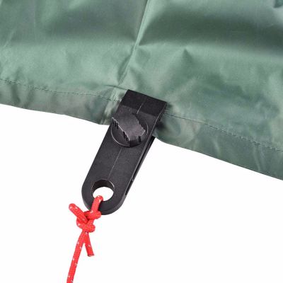 RONGJINGMALL ที่บังแดดกลางแจ้งสำหรับเสื้อม้วนเก็บได้10ชิ้นที่ยึดหัวแขวนตากผ้าเคสผ้าที่ยึดเชื่อกเตนท์คีมหนีบกระโจม