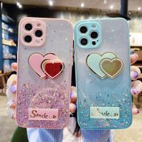 Love Heart Diamond Mirror Phone Case for Samsung A52 A72 A51 A71 A50 A12 S20 Fe S22 Plus S21 Note 20 Ultra Glitter Soft Cover