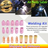 49pcs/set TIG Welding Torch Accessories Kit Gas Lens Alumina Nozzles Cups Collets Accessory Kit for Welding Torch