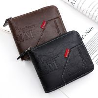 Men 39;s Wallet Made of Leather Wax Oil Skin Purse for Men Coin Purse Short Male Card Holder Wallets Zipper Around Money Coin Purse