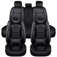 15ชิ้น5เคอรัส Kulit Kerusi Kereta Meliputi สากล SUV อัตโนมัติ Lori Kerusi ฝาครอบรถตู้5D dengan Headrest Pinggang Untuk BMWGolf