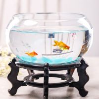 [COD] Glass fish tank aquarium desktop round goldfish large turtle mini landscaping hydroponic factory