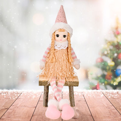 ตุ๊กตายัดไส้รูปตาโตสำหรับตกแต่งบ้านโต๊ะในงานปาร์ตี้คริสต์มาสตุ๊กตาประดับคริสต์มาส