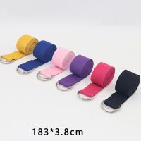 Yoga Strap 1.8mx3.8cm Cotton Exercise Straps Adjustable D-Ring Buckle Gives Flexibility for Yoga Stretching Belts