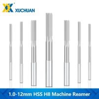 HSS Machine Reamer H8 1.0-12mm Chucking Reamer Sraight Flute Reamer Common Round Shank Milling Cutter Tool