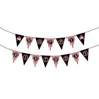 Cartoon Pirate Happy Birthday Banner Party Decoration Baby Shower Background Decor Bunting Garland Banners Hanging Flags Banners Streamers Confetti