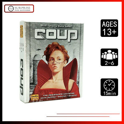 [Surprise Store] บอร์ดเกมภาษาอังกฤษ บอร์ดเกมปาร์ตี้ Coup  (The Dystopian Universe) Original Board Game Cards Game in English