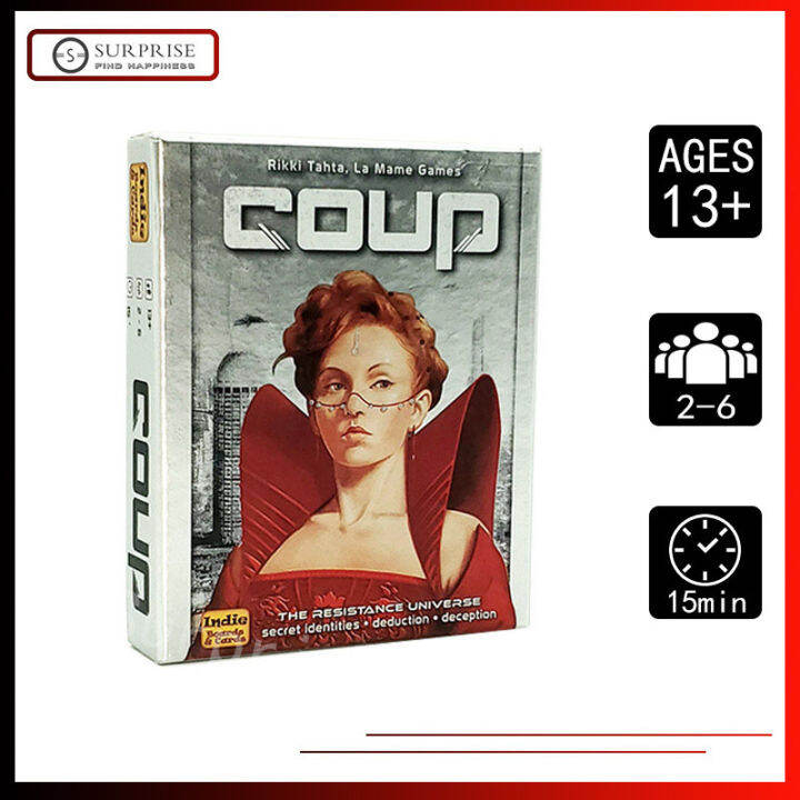 surprise-store-บอร์ดเกมภาษาอังกฤษ-บอร์ดเกมปาร์ตี้-coup-the-dystopian-universe-original-board-game-cards-game-in-english