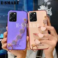 เคสสำหรับ Redmi Note 12 Pro Plus เคสชุบไฟฟ้าแวววาว + สร้อยข้อมือความรักสำหรับ Redmi Note 12 Pro + Plus ฝาหลัง