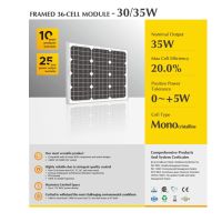 โปรโมชั่น แผงโซล่าเซลล์ 30W Mono Solarshop ราคาถูก แผงโซล่าเซลล์  โซล่าเซลล์  พลังงานแสงอาทิตย์ มโน