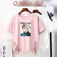 QXshop ☀️ไม่เกร๋ตรงไหนเอาปากกาม่วง✨ น้องน่ารักม๊ากรุ่นนี้ ต้องเสื้อยืดดีเทลเชื้อกผูกด้านข้าง? เหมาะกับสายหวานสุด ใส่ได้ทุกที่⚡️?