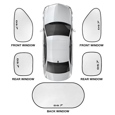ร่มบังกระจกบังแดดรถยนต์5ชิ้น/ชุดอุปกรณ์เสริมรถยนต์ปีกหมวกยูวีสำหรับ DS Citroen DS3 Cabrio DS4 DS5 5LS Prestige DS6 DS7กันแดด