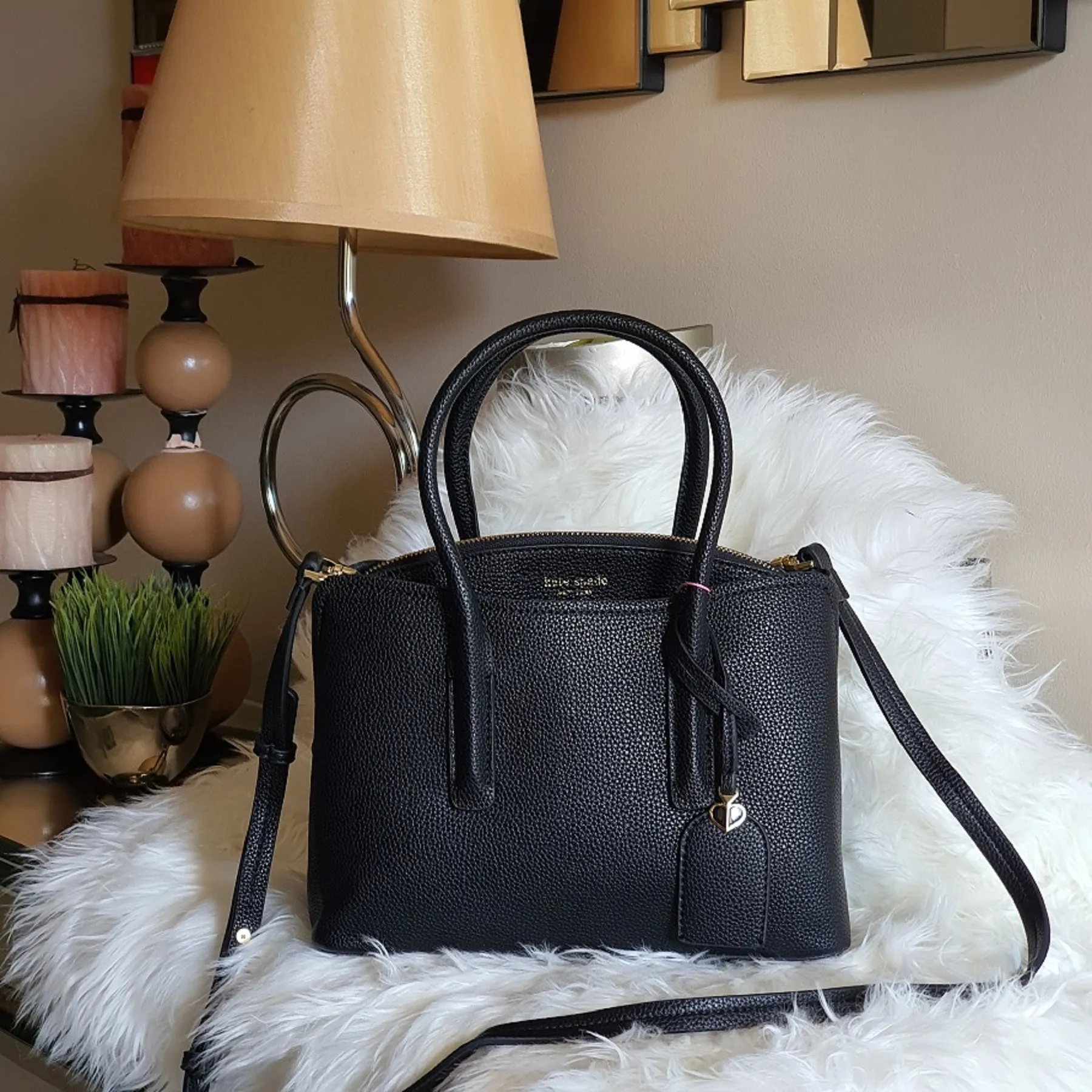 Kate Spade New York Ladies Satchel Margaux Leather Crossbody Bag - Black |  Lazada PH