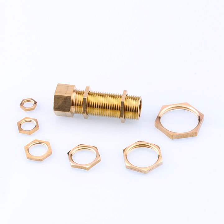 10pcs-all-copper-nut-1-8-quot-1-4-quot-3-8-quot-1-2-quot-3-4-quot-g1-bsp-copper-hex-lock-nuts-pipe-fitting-female-thread-hexagonal-shank-cap