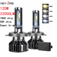 22000LM 4500K 6000K 8000K HB3 HB4 9005 9006 H3 H1 H4 H11 9012หลอดไฟ Canbus หลอดไฟ Led ไฟหน้ารถหมอก120W คู่